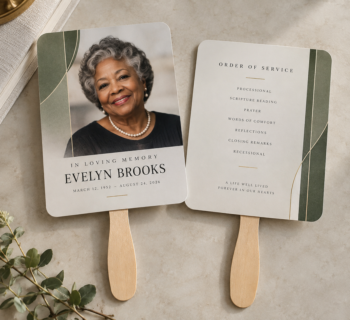 Memorial Hand Fan