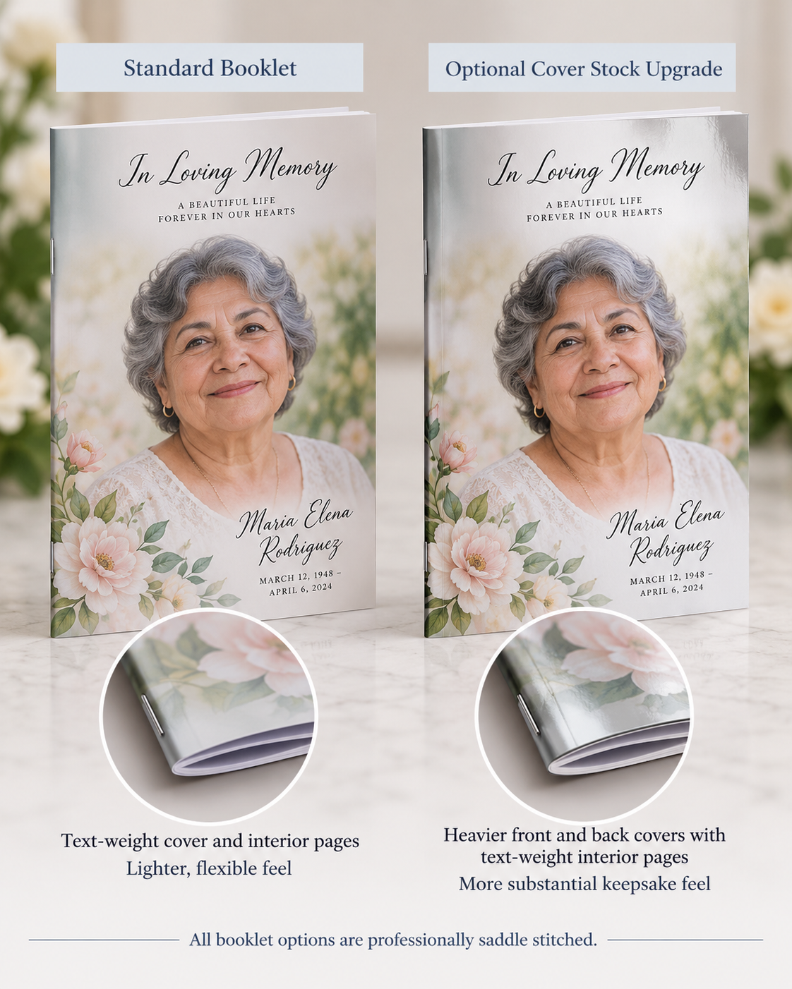 Memorial Booklet —5.5" × 8.5"