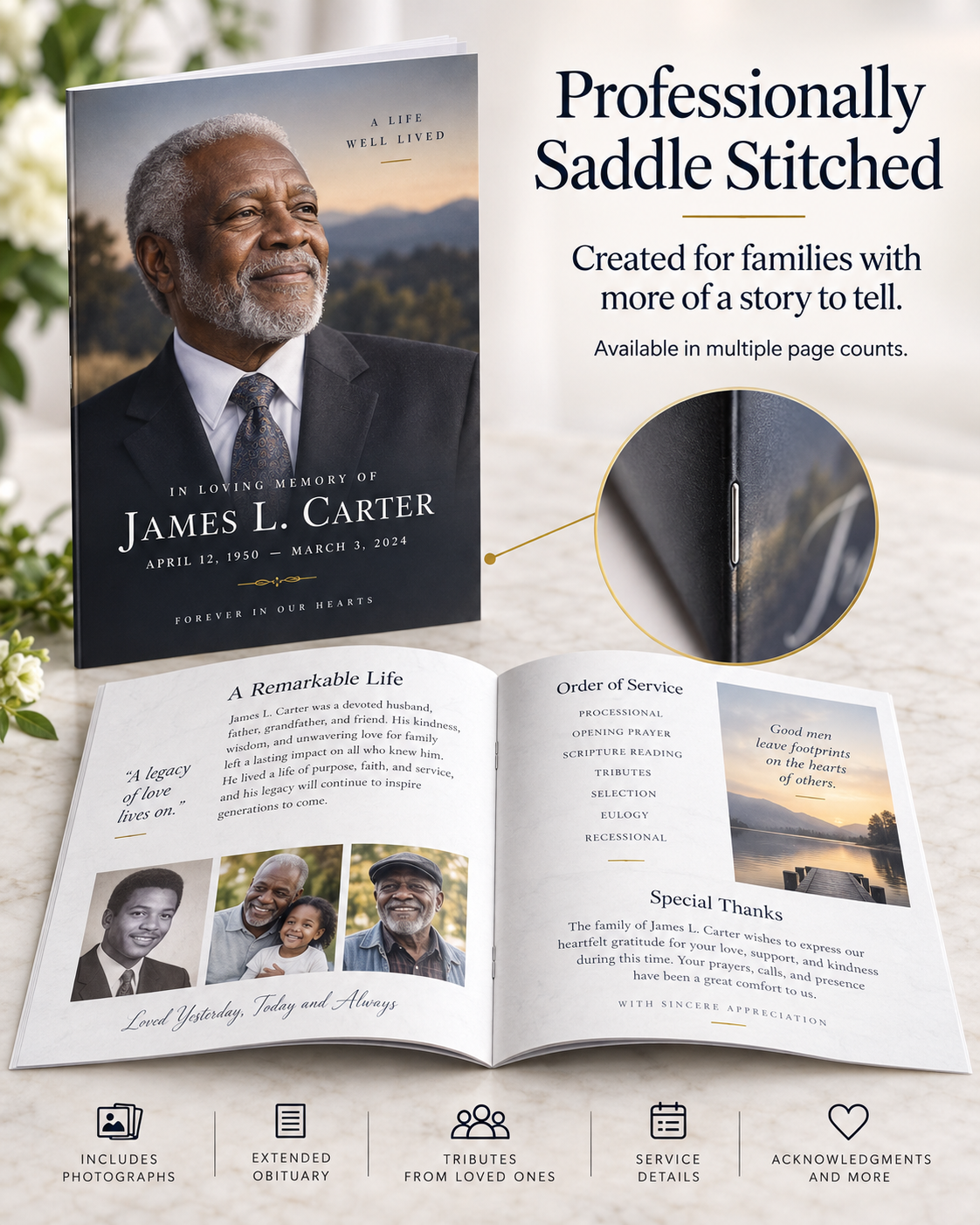 Memorial Booklet —5.5" × 8.5"