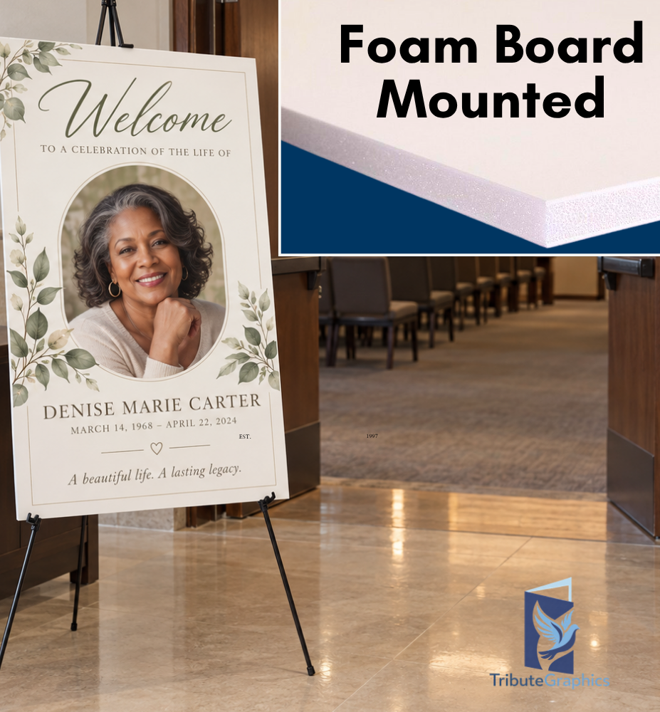 Celebration of Life Welcome Sign