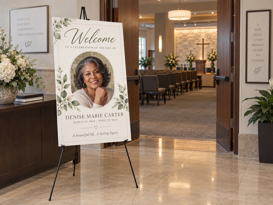 Celebration of Life Welcome Sign